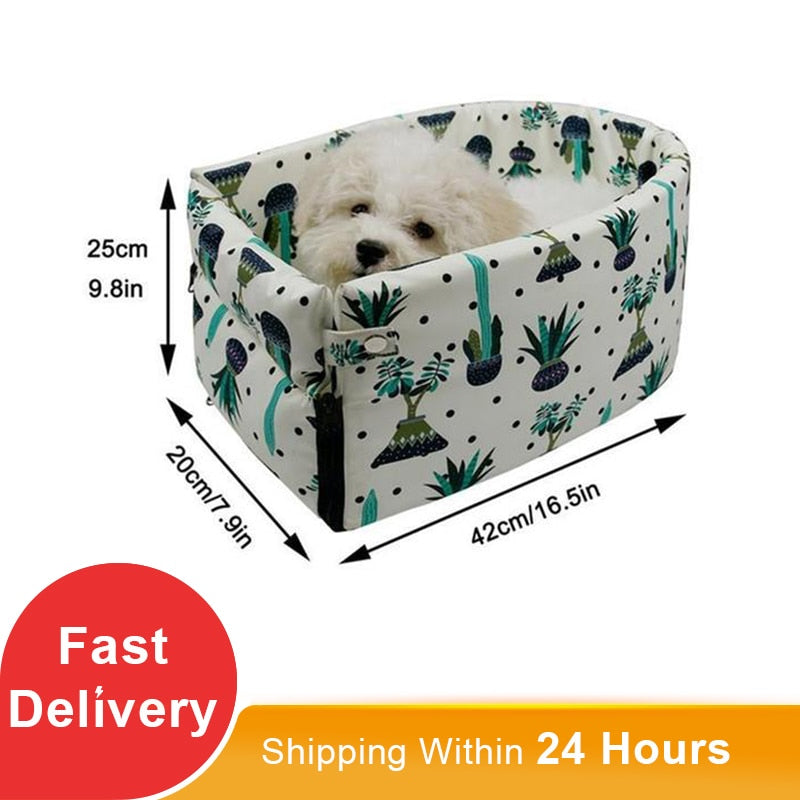 Portable Cat Dog Bed For Car Travel Central Control Car Safety Pet Seat Transport Dog Carrier Protector For Small Dog Chihuahua