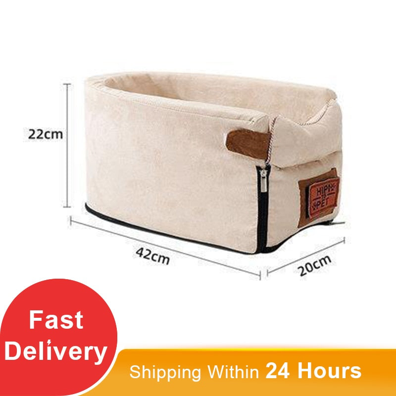 Portable Cat Dog Bed For Car Travel Central Control Car Safety Pet Seat Transport Dog Carrier Protector For Small Dog Chihuahua