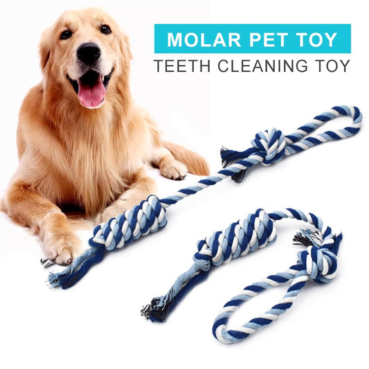 Teeth Cleaning Dog Toy For Large Dogs Durable Non-toxic Interactive Chew Cotton Rope Pet Toys Labrador Training Molar Dogs Gift