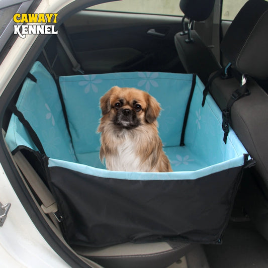 CAWAYI KENNEL Pet Carriers Dog Car Seat Cover Carrying for Dogs Cats Mat Blanket Rear Back Hammock Protector
